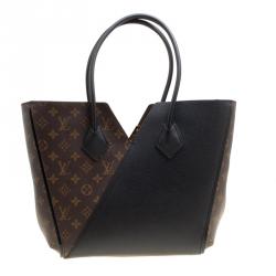 Pre Owned Louis Vuitton Brown/Black Monogram Canvas and Leather Kimono MM Bag 