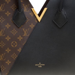 Pre Owned Louis Vuitton Brown/Black Monogram Canvas and Leather Kimono MM Bag 