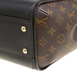 Pre Owned Louis Vuitton Brown/Black Monogram Canvas and Leather Kimono MM Bag 