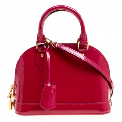 Pre Owned Louis Vuitton Indian Rose Monogram Vernis Alma BB Bag