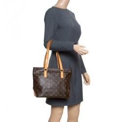 Pre Owned Louis Vuitton Monogram Canvas and Leather Cabas Piano Bag
