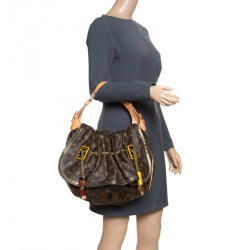 Pre Owned Louis Vuitton Monogram Canvas and Leather Limited Edition Kalahari GM Bag