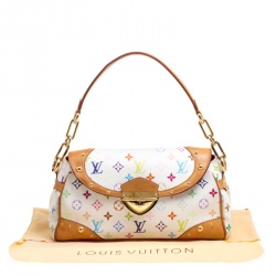 مملوكة مسبقًا Louis Vuitton White Multicolor Monogram Canvas Beverly Bag