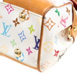 مملوكة مسبقًا Louis Vuitton White Multicolor Monogram Canvas Beverly Bag