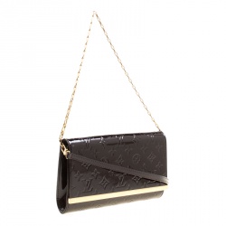 Pre Owned Louis Vuitton Amarante Monogram Vernis Ana Clutch