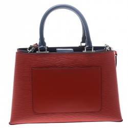 Pre Owned Louis Vuitton Coquelicot Epi Leather Kleber MM Bag