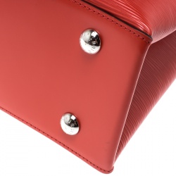 Pre Owned Louis Vuitton Coquelicot Epi Leather Kleber MM Bag