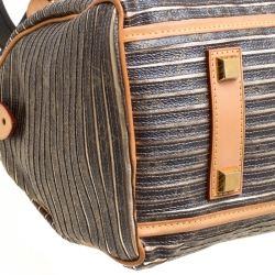 Pre Owned  Louis Vuitton Argent Monogram Canvas and Leather Limited Edition Eden Speedy 30 Bag