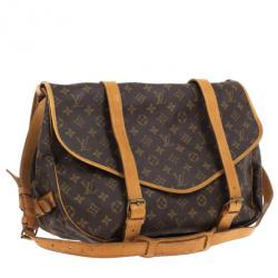 Pre Owned Louis Vuitton Monogram Canvas Saumur 43
