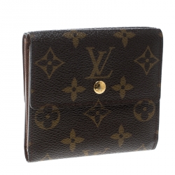 مملوكة مسبقًا Louis vuitton Monogram Canvas Elise Compact Wallet