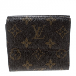مملوكة مسبقًا Louis vuitton Monogram Canvas Elise Compact Wallet