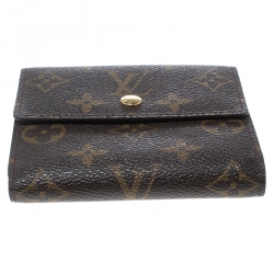 مملوكة مسبقًا Louis vuitton Monogram Canvas Elise Compact Wallet