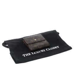 مملوكة مسبقًا Louis vuitton Monogram Canvas Elise Compact Wallet