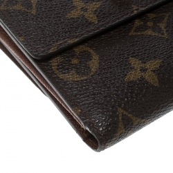 مملوكة مسبقًا Louis vuitton Monogram Canvas Elise Compact Wallet