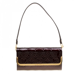 مملوكة مسبقًا Louis Vuitton Amarante Monogram Vernis Rossmore MM Clutch Bag
