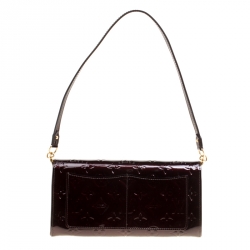 مملوكة مسبقًا Louis Vuitton Amarante Monogram Vernis Rossmore MM Clutch Bag