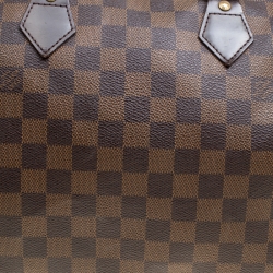 Pre Owned Louis Vuitton Damier Ebene Canvas and Leather Speedy 30 Bag