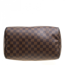 Pre Owned Louis Vuitton Damier Ebene Canvas and Leather Speedy 30 Bag