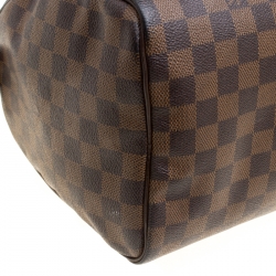 Pre Owned Louis Vuitton Damier Ebene Canvas and Leather Speedy 30 Bag