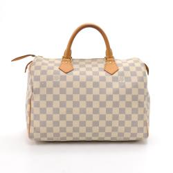 Pre Owned Louis Vuitton Damier Azur Canvas Speedy 30 Bag