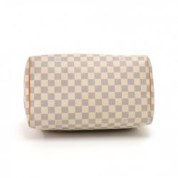 Pre Owned Louis Vuitton Damier Azur Canvas Speedy 30 Bag
