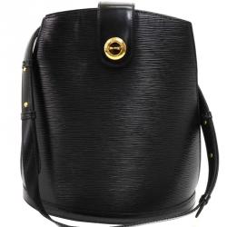 Louis Vuitton Black Epi Leather Cluny Bucket Shoulder Bag