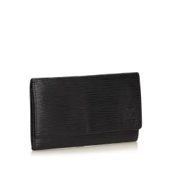 Louis Vuitton Noir Epi Leather Flap Wallet