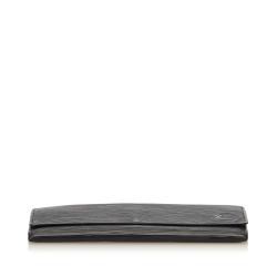 Louis Vuitton Noir Epi Leather Flap Wallet