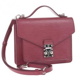 Pre Owned Louis Vuitton Fushia Epi Monceau BB