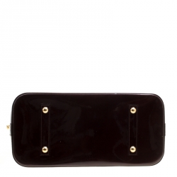 Pre Owned Louis Vuitton Amarante Monogram Vernis Alma GM Bag