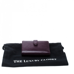 Pre Owned محفظة لوي فيتون جلد إيبي بنفسجية