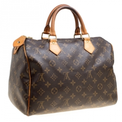 Pre Owned Louis Vuitton Monogram Canvas and Leather Speedy 30 Bag