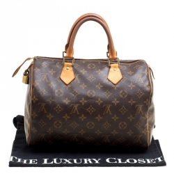 Pre Owned Louis Vuitton Monogram Canvas and Leather Speedy 30 Bag