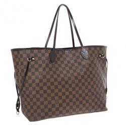 Pre Owned Louis Vuitton Damier Ebene Neverfull GM Tote