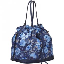 Pre Owned Louis Vuitton Grand Bleu Monogram Ikat Floral Nylon Limited Edition Noefull Bag