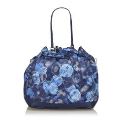 Pre Owned Louis Vuitton Grand Bleu Monogram Ikat Floral Nylon Limited Edition Noefull Bag