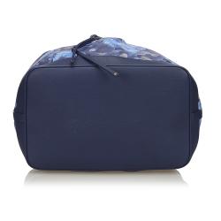 Pre Owned Louis Vuitton Grand Bleu Monogram Ikat Floral Nylon Limited Edition Noefull Bag