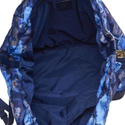 Pre Owned Louis Vuitton Grand Bleu Monogram Ikat Floral Nylon Limited Edition Noefull Bag