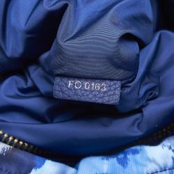 Pre Owned Louis Vuitton Grand Bleu Monogram Ikat Floral Nylon Limited Edition Noefull Bag