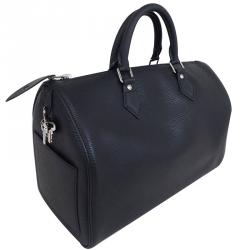 Pre Owned Louis Vuitton Noir Epi Leather Speedy 35 Bag