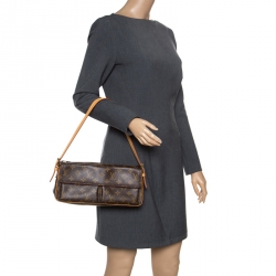 Pre Owned حقيبة لوي فيتون فيفا سيت كانفاس مونوغرامي MM