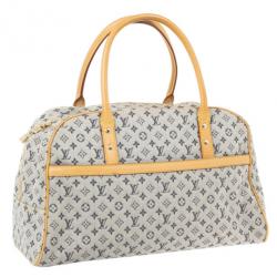 Pre Owned Louis Vuitton Encre Monogram Mini Lin Josephine GM Satchel