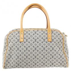 Pre Owned Louis Vuitton Encre Monogram Mini Lin Josephine GM Satchel