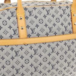 Pre Owned Louis Vuitton Encre Monogram Mini Lin Josephine GM Satchel
