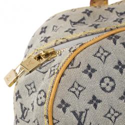 Pre Owned Louis Vuitton Encre Monogram Mini Lin Josephine GM Satchel