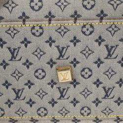 Pre Owned Louis Vuitton Encre Monogram Mini Lin Josephine GM Satchel