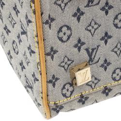 Pre Owned Louis Vuitton Encre Monogram Mini Lin Josephine GM Satchel