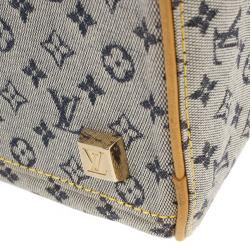 Pre Owned Louis Vuitton Encre Monogram Mini Lin Josephine GM Satchel