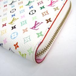 Pre Owned Louis Vuitton White Monogram Multicolore Zippy Wallet