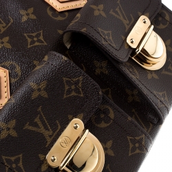 Pre Owned Louis Vuitton Monogram Canvas and Leather Manhattan PM Bag